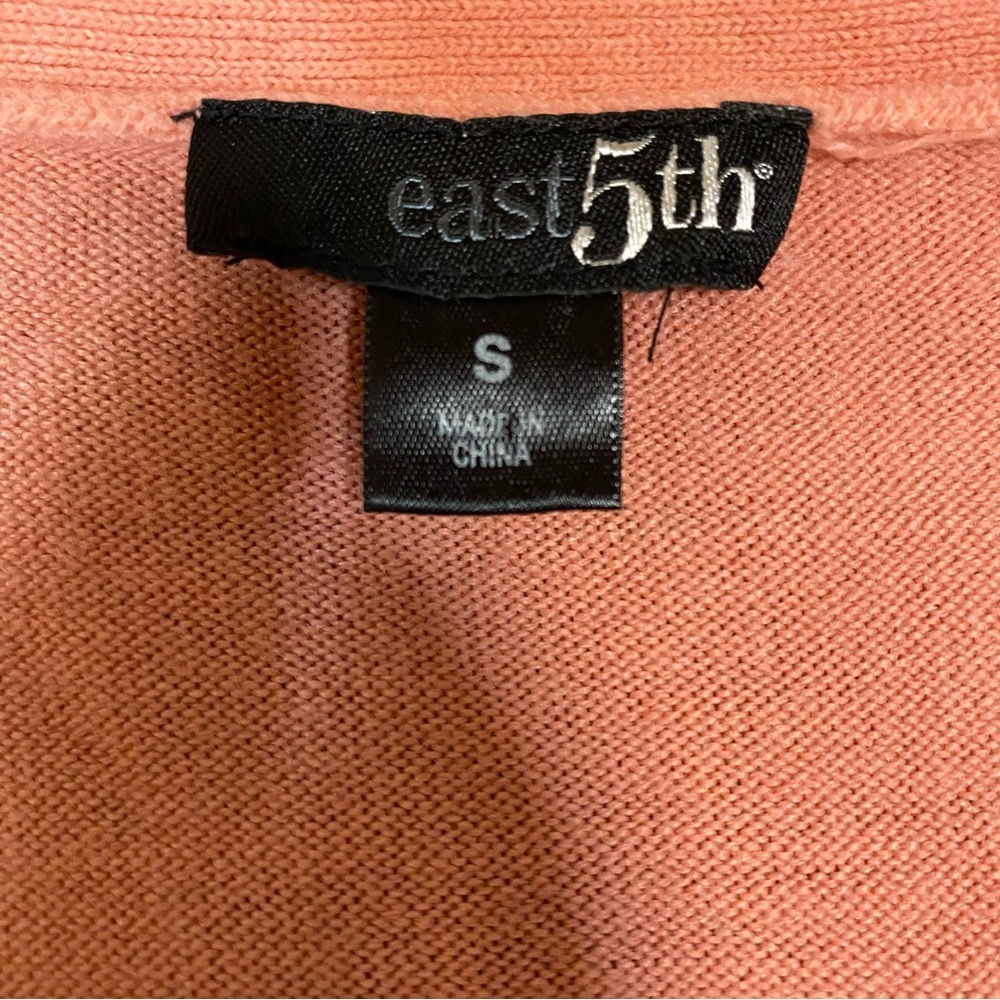 East 5th Women's Sweater Cardigan Deep V-Neck Button Down Soft Pink Size S - Picture 5 of 10